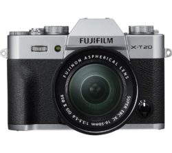 FUJIFILM X-T20 Compact System Camera with XC 16-50 mm MK II f/3.5-5.6 Zoom Lens - Silver